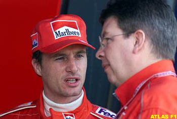 Eddie Irvine and Ross Brawn