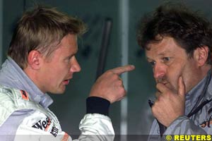 Mika Hakkinen and Norbert Haug, today